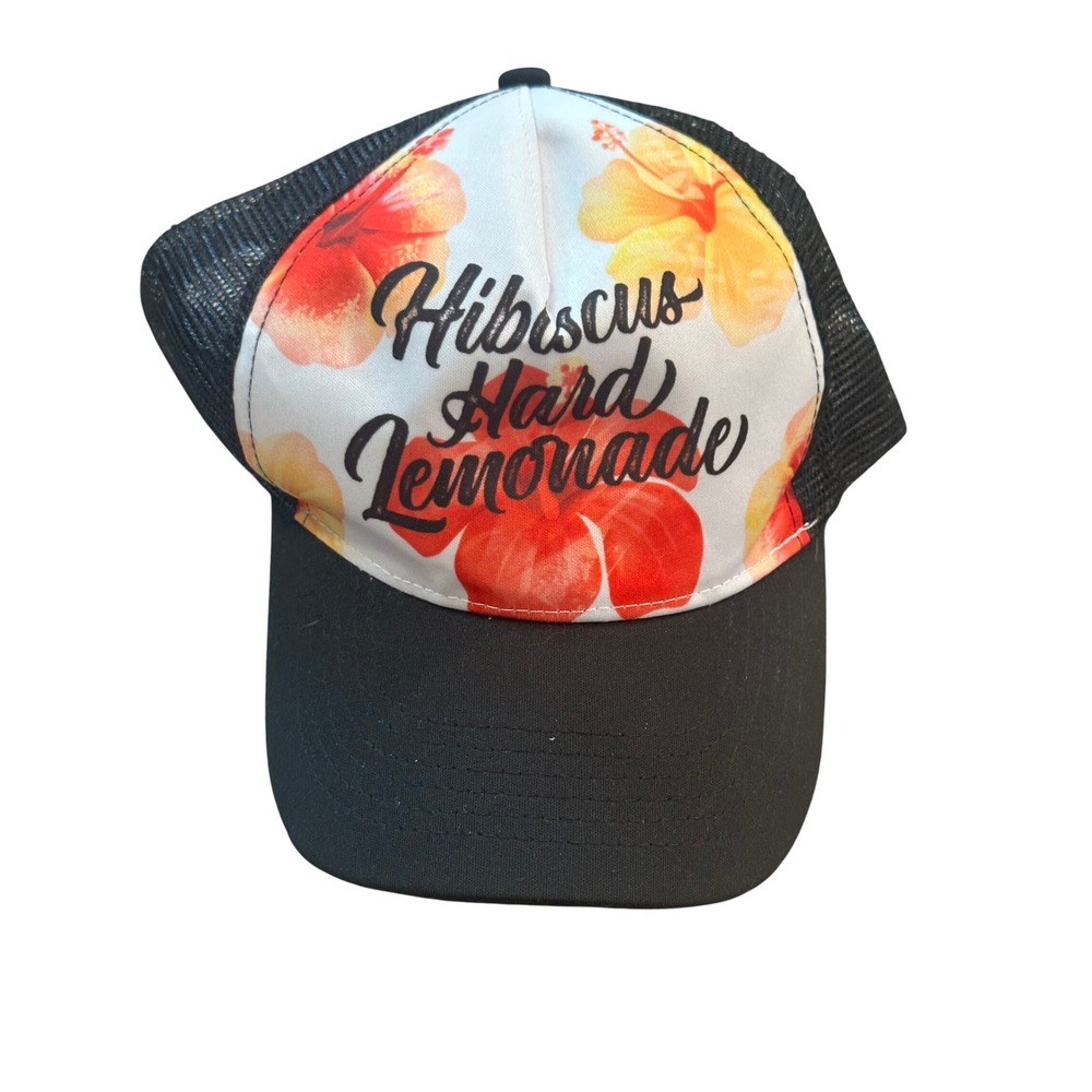 Devils Backbone Brewing Hibiscus Hard Lemonade Trucker Hat Black Floral Snapback